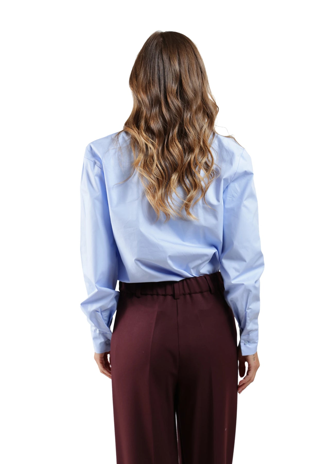 LEDDI- CAMICIA FIOCCO AZZURRO