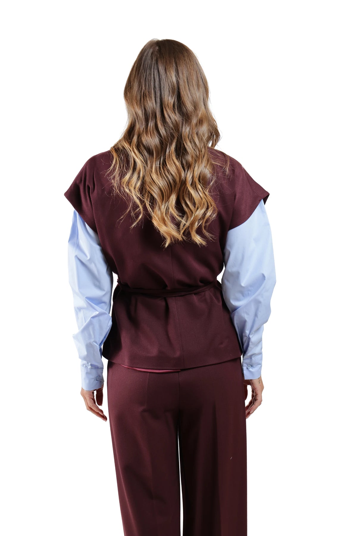 WERGA PERGA -COORDINATO GILET VINO