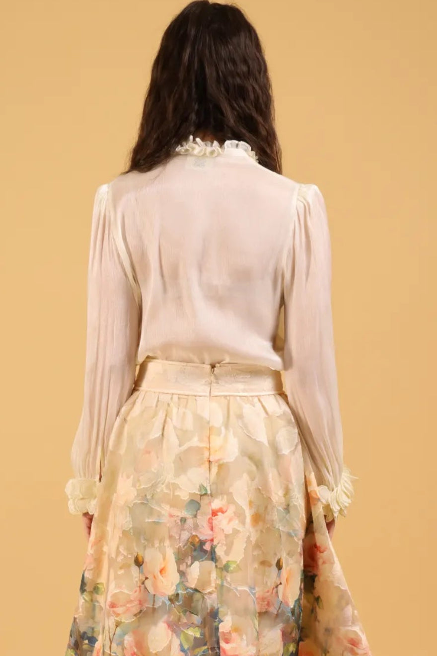 AMOSA-CHEMISE ROSE AVORIO