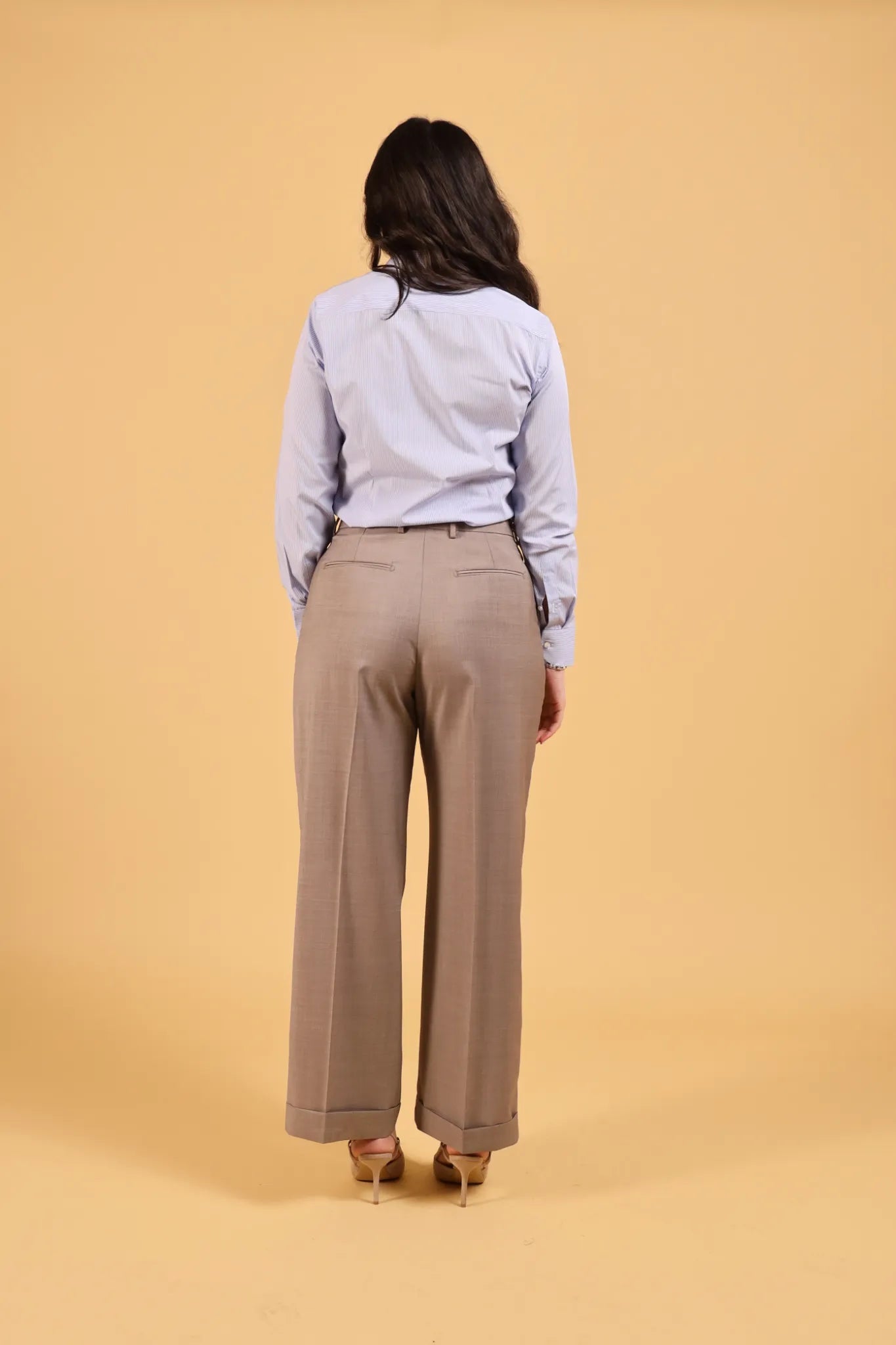BRIGLIA 1949- WHITE PANTS NOCCIOLA