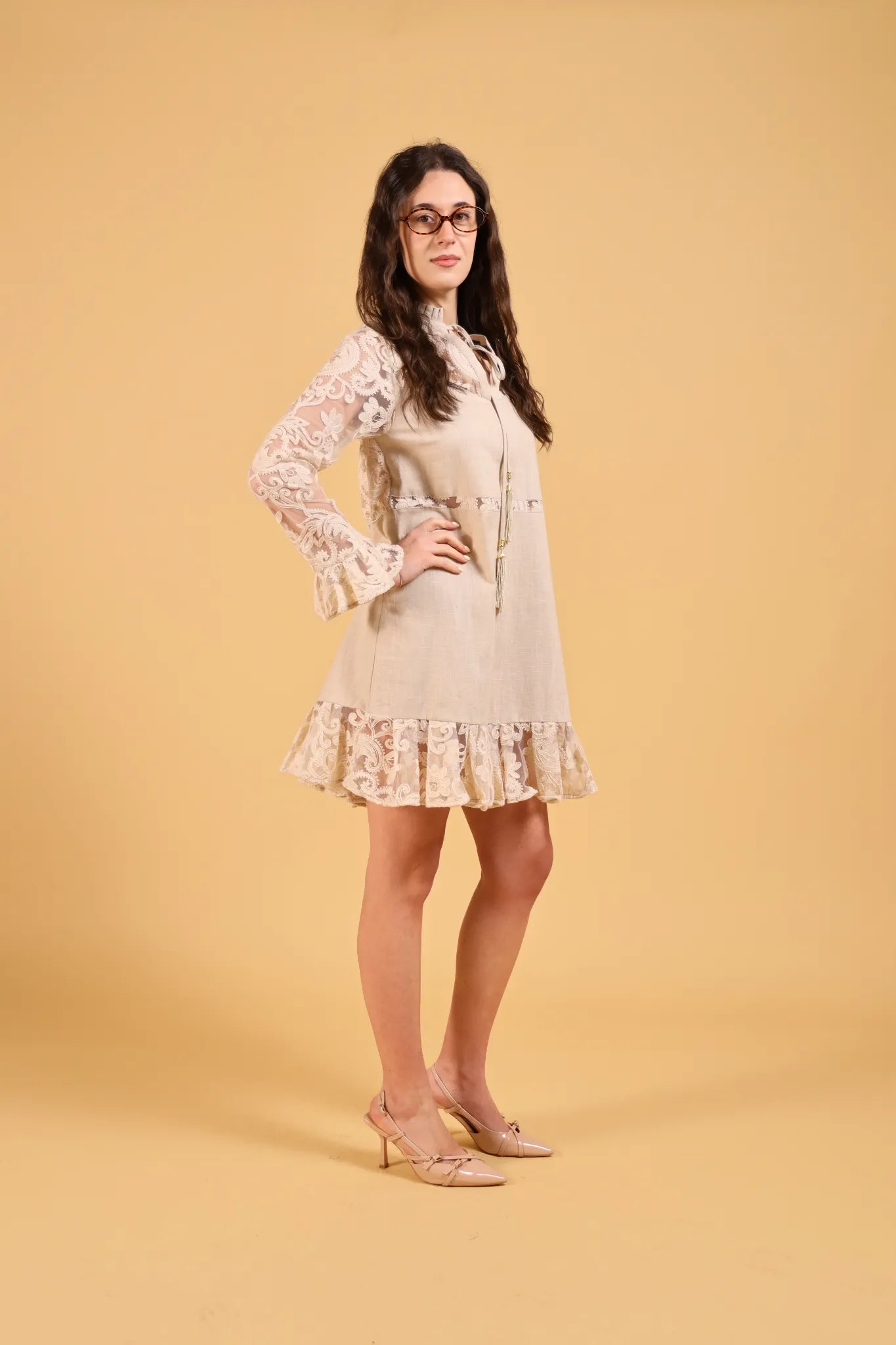 AMOSA-ABITO MACRAMè BEIGE