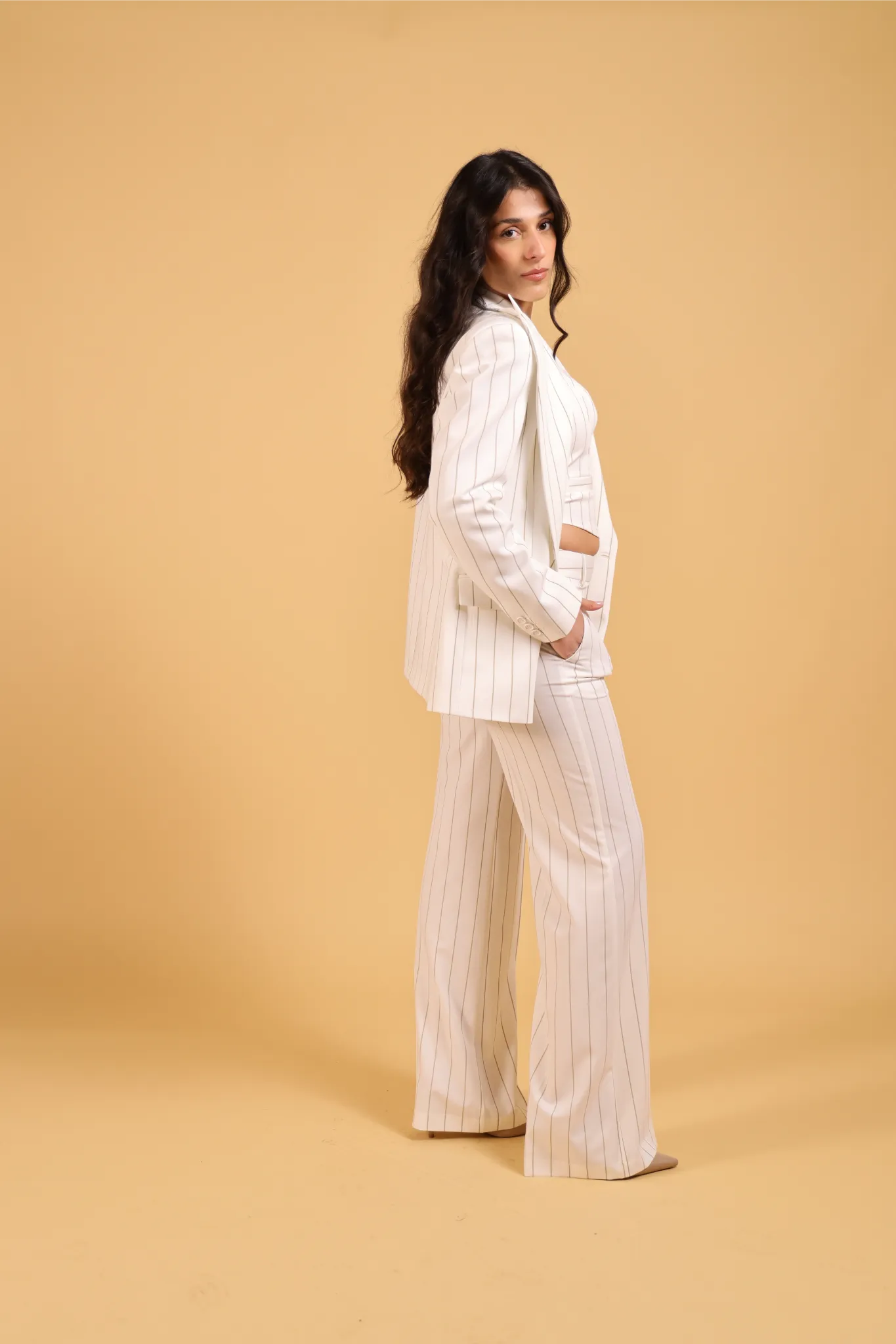 MAISON REBECCA-TAILLEUR 3 PEZZI RIGA CAMMELLO