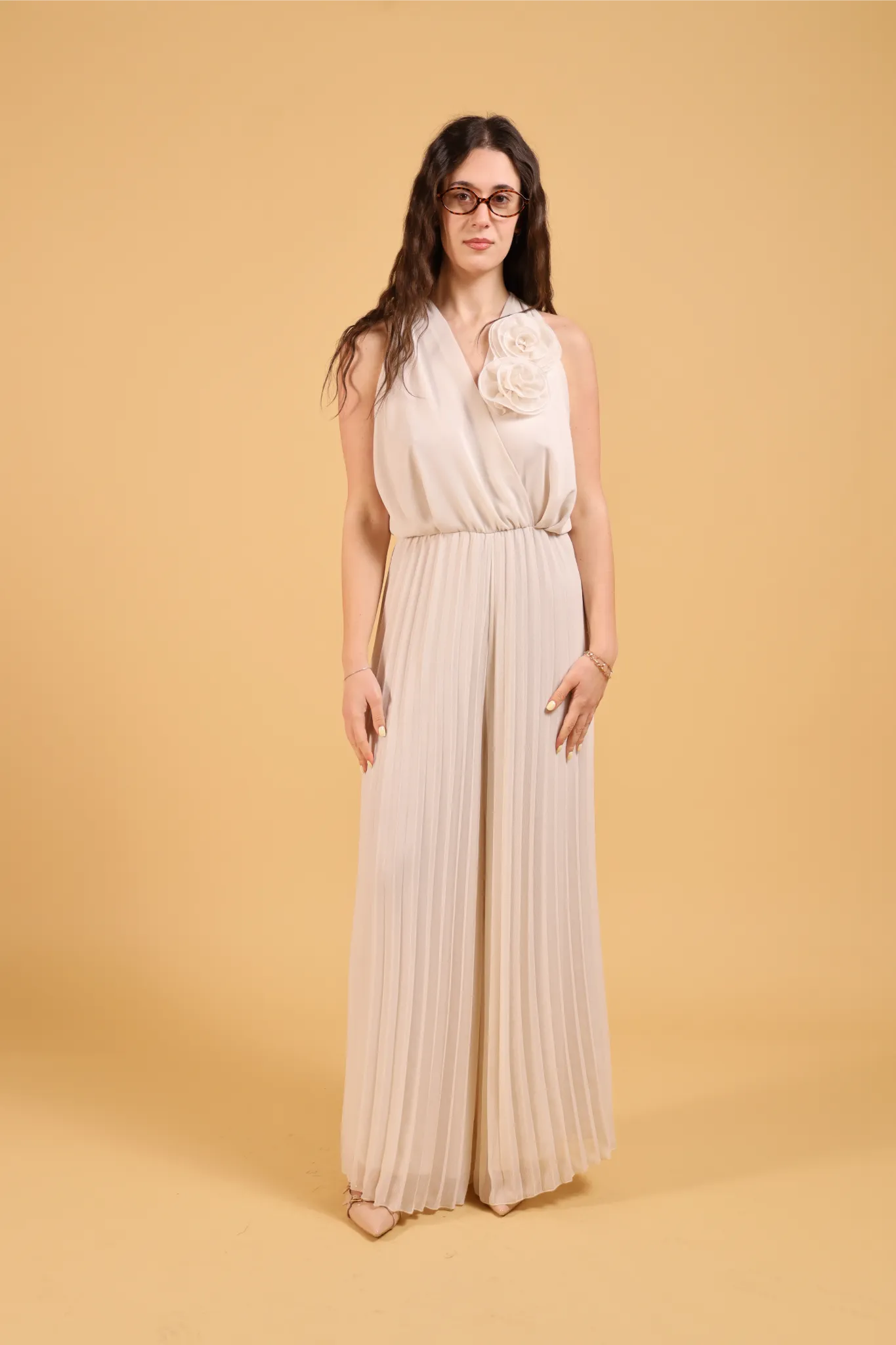 MAISON REBECCA-JUMPSUIT ROSE PLISSE&