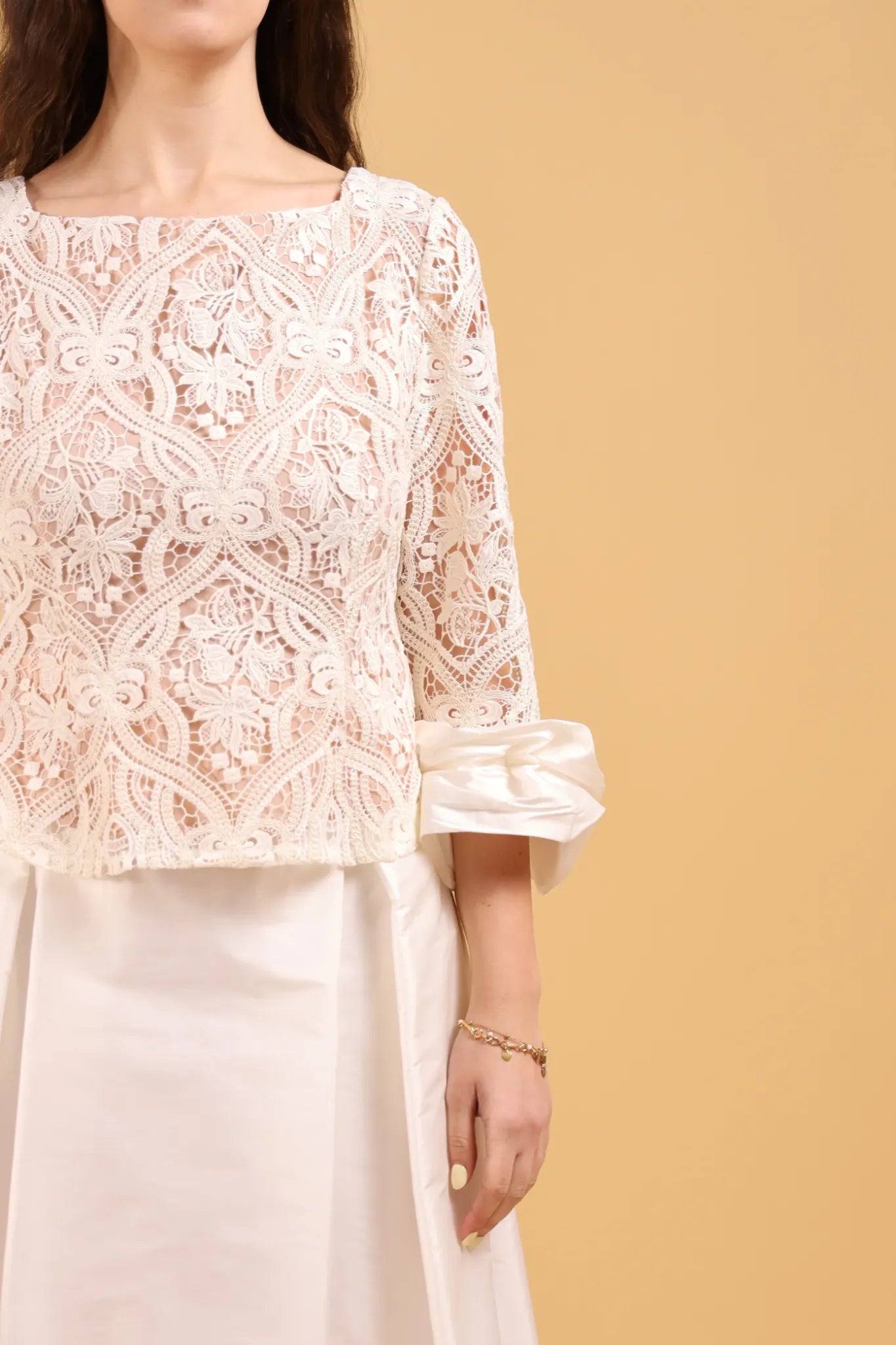 MAISON REBECCA-COMPLETO WHITE MACRAMè