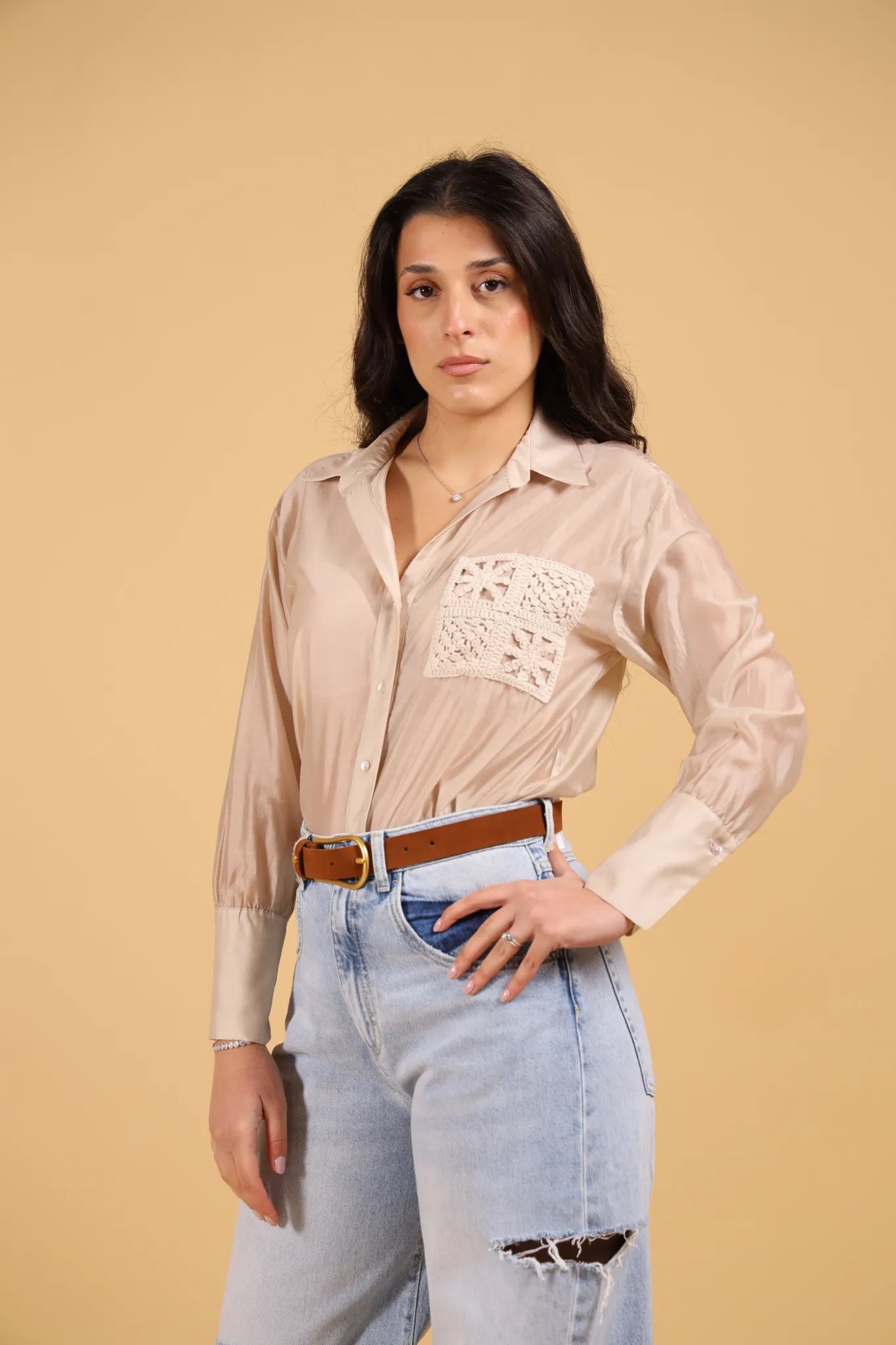 ATOS LOMBARDINI -CHEMISE TASCA RICAMO