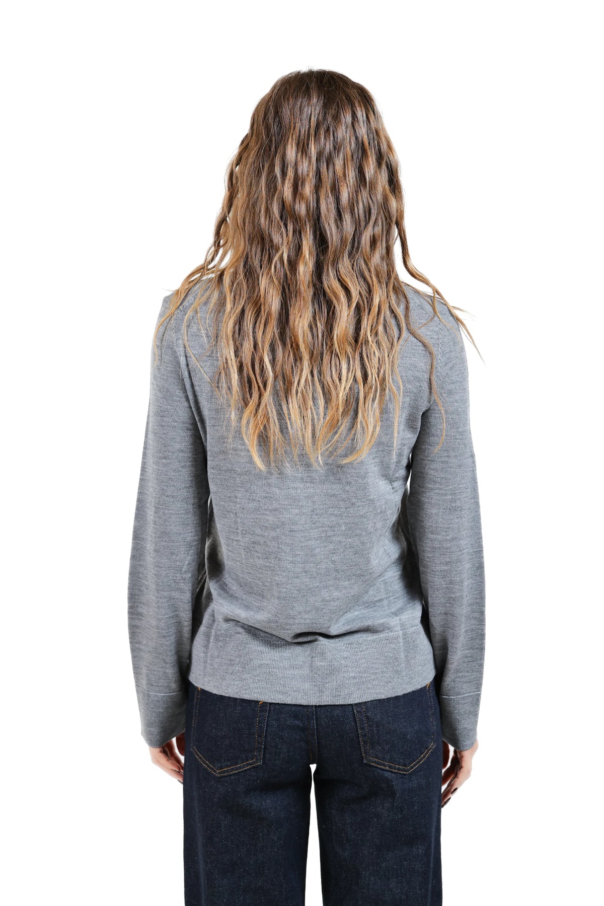THEA-POLO LANA MERINO GRIGIO