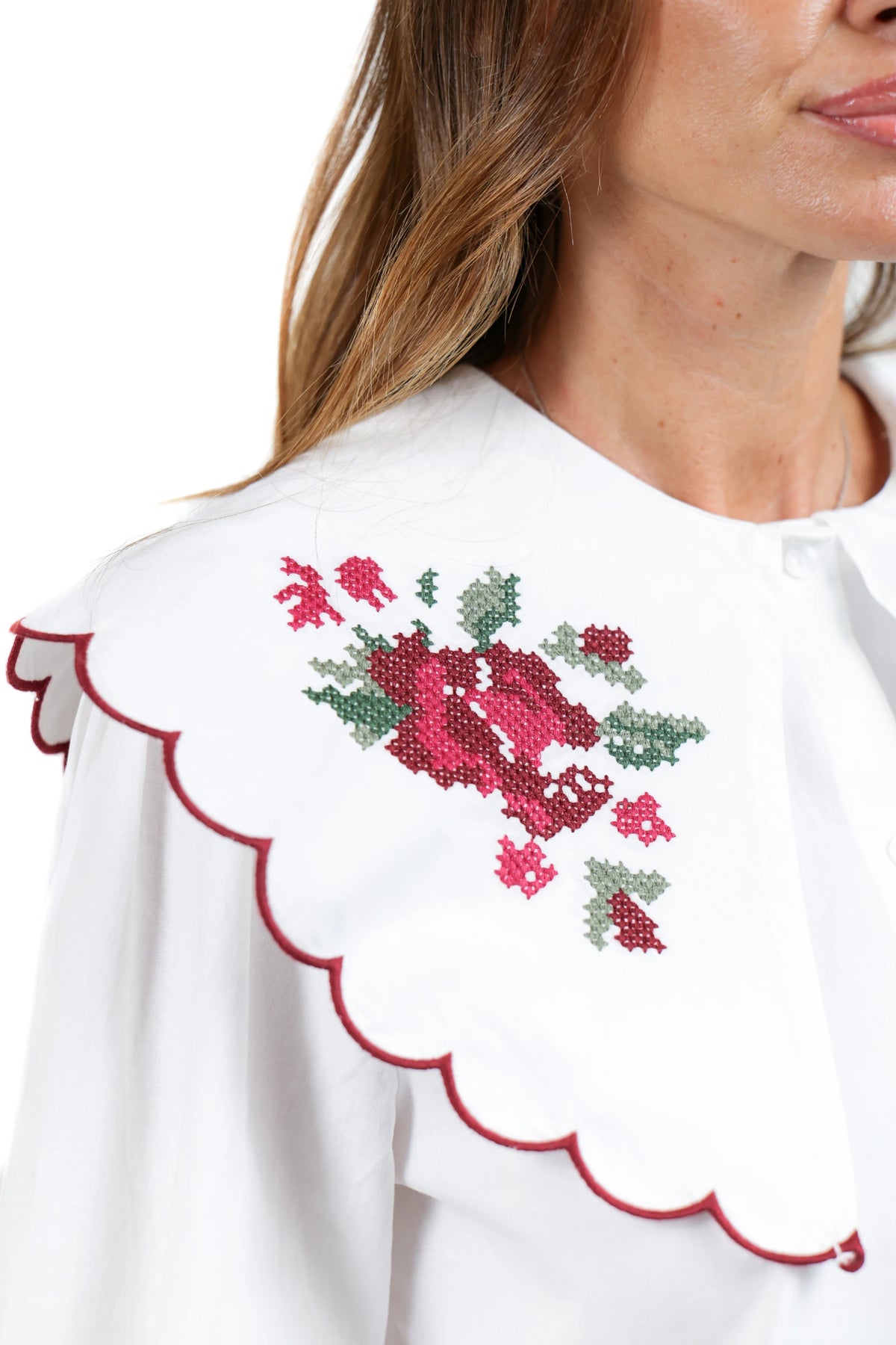 CHEMISE COLLO RICAMATO