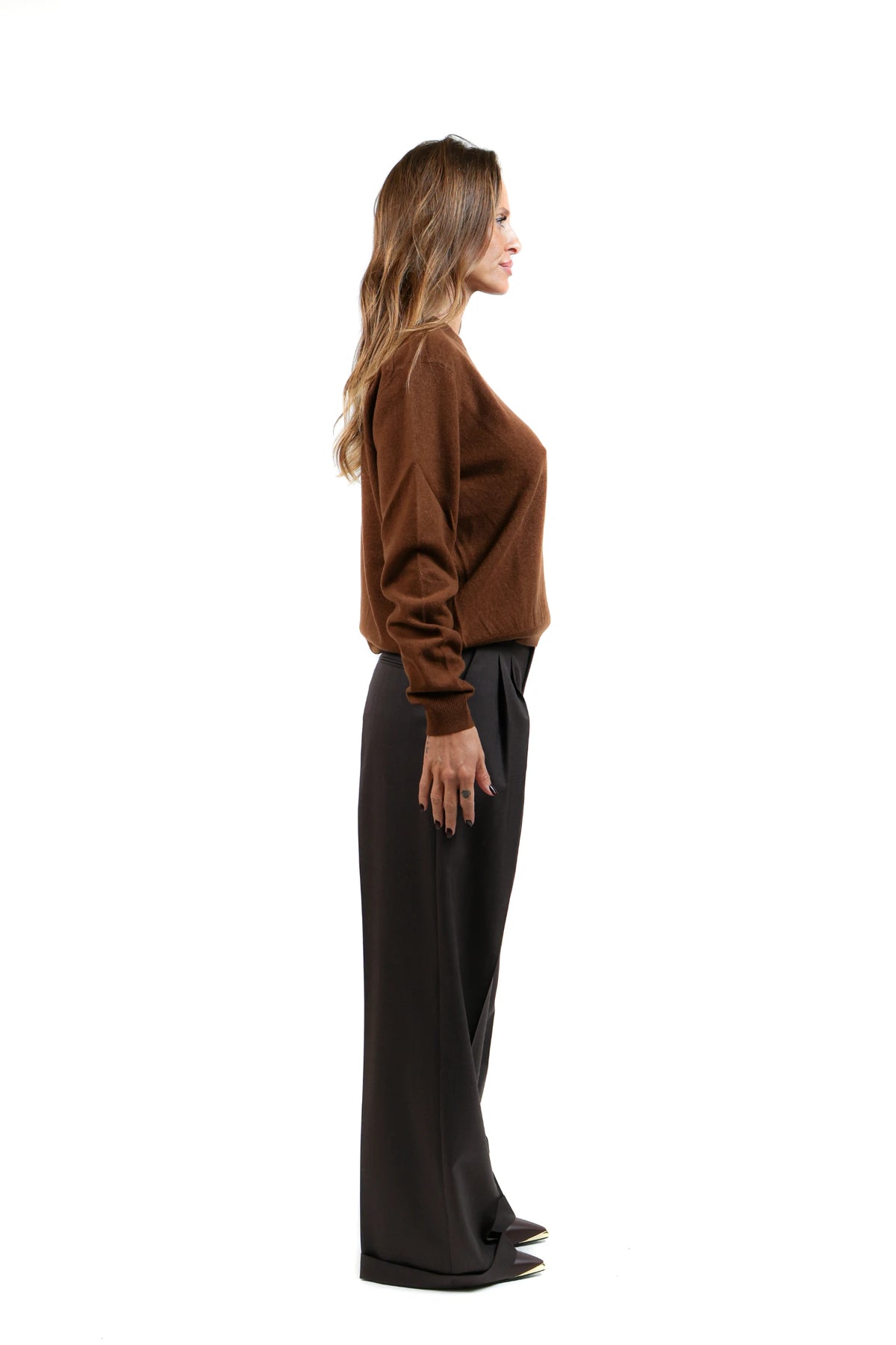 MAFERA26-PULL MERINO GIROCOLLO CAMMELLO