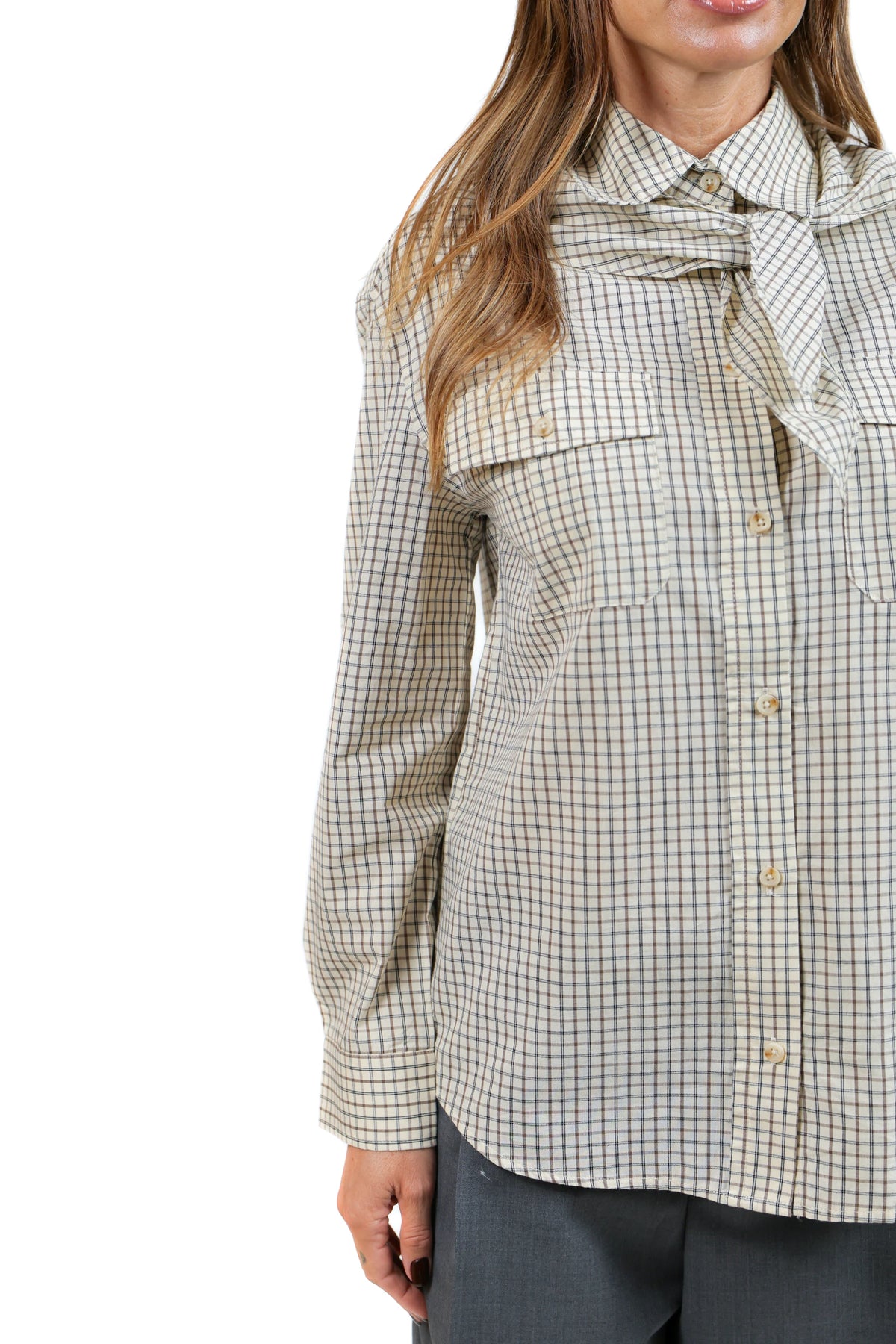 LEDA261-CAMICIA FOULARD