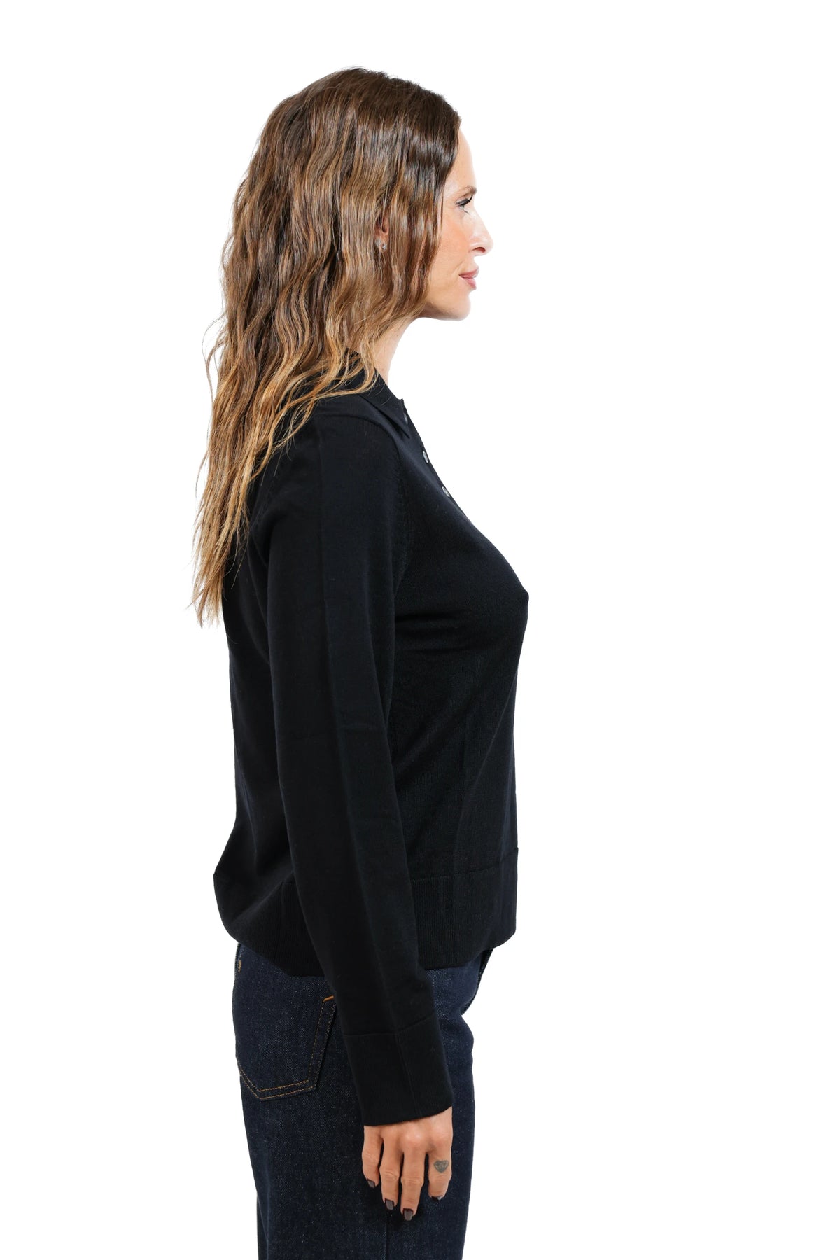 THEA-POLO LANA MERINO NERA