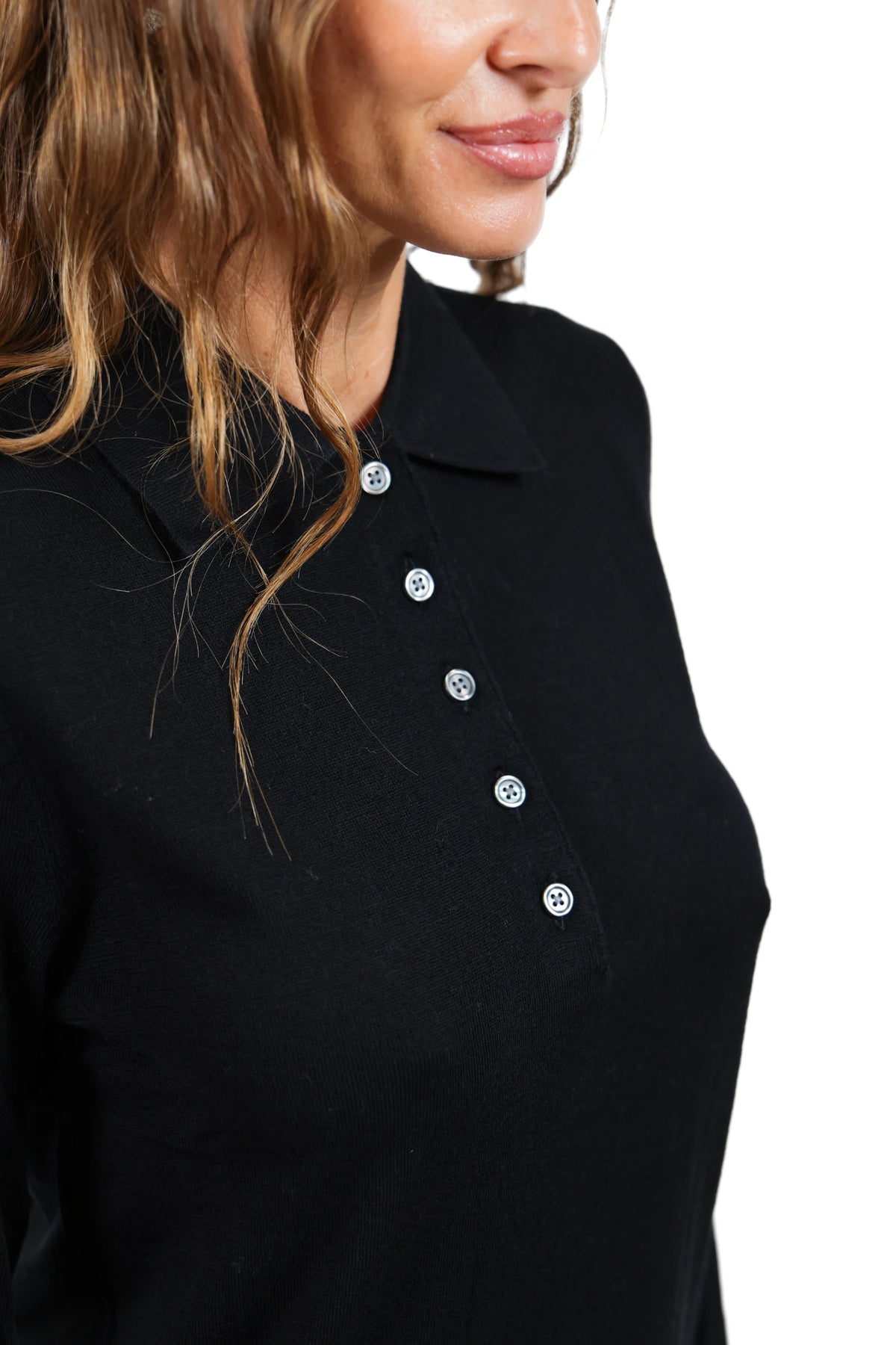 THEA-POLO LANA MERINO NERA