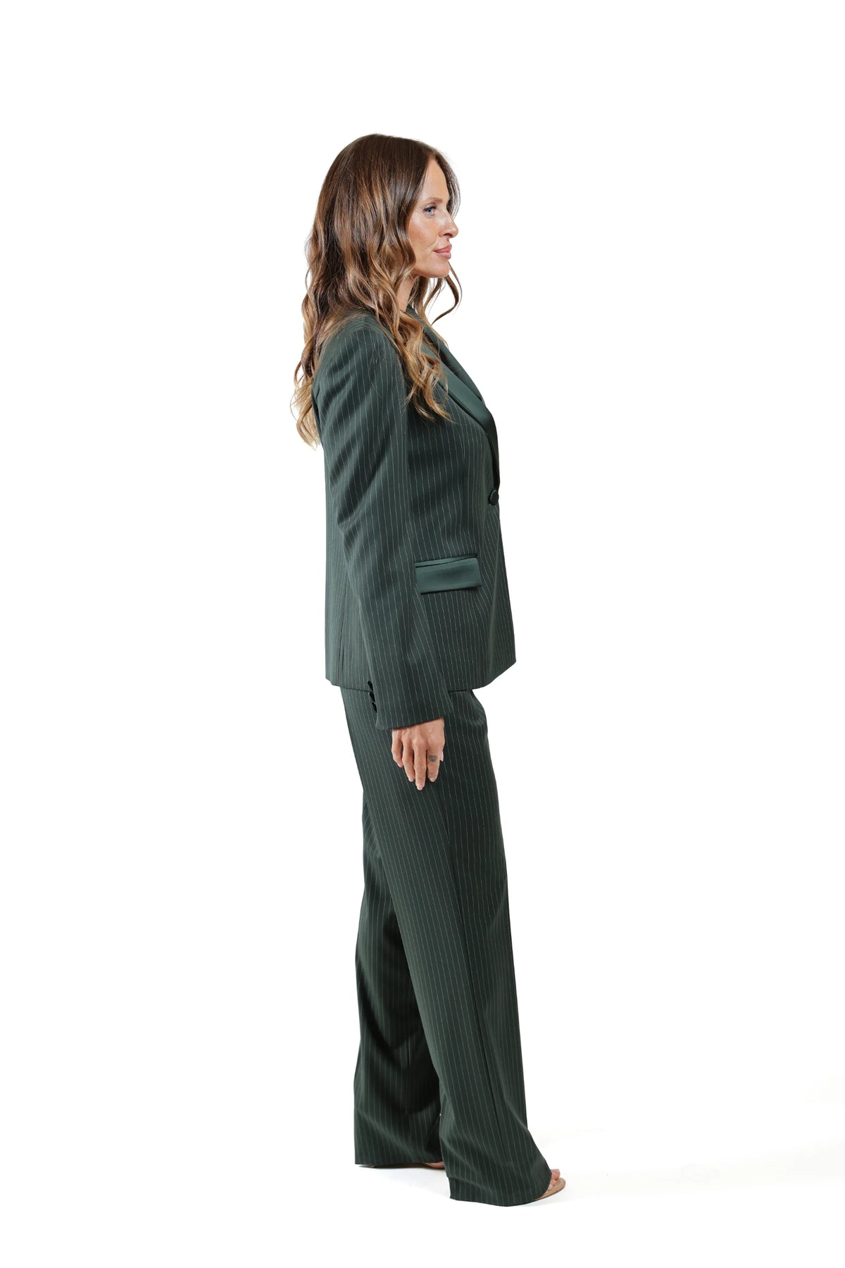 MR TAILORING-GESSATO MONOPETTO RIGA VERDE