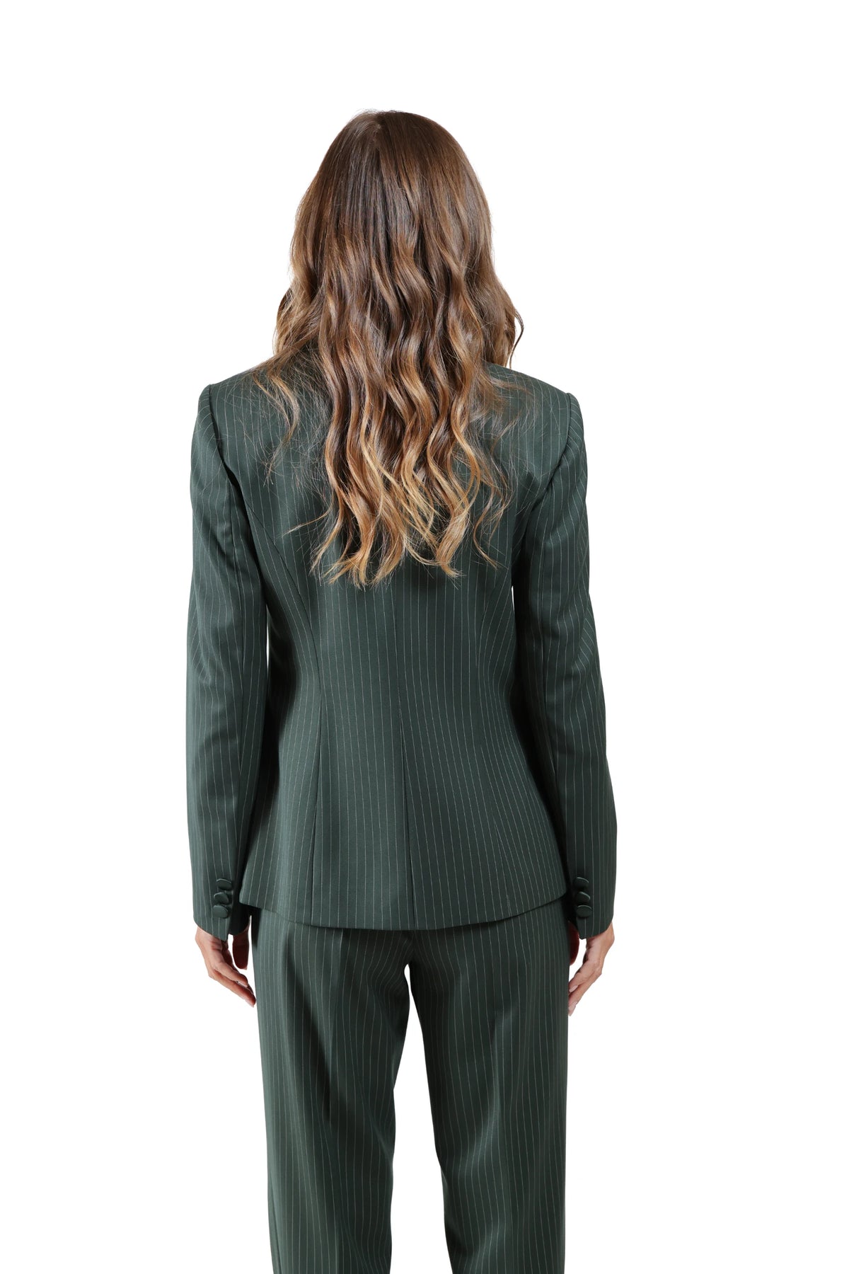 MR TAILORING-GESSATO MONOPETTO RIGA VERDE