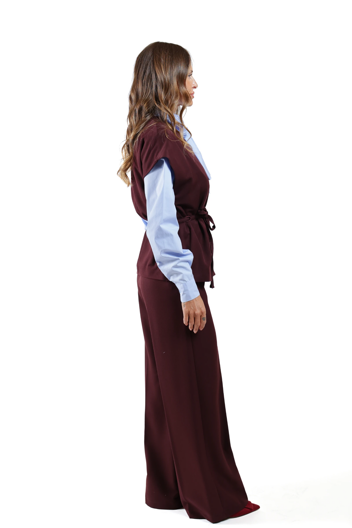 WERGA PERGA -COORDINATO GILET VINO