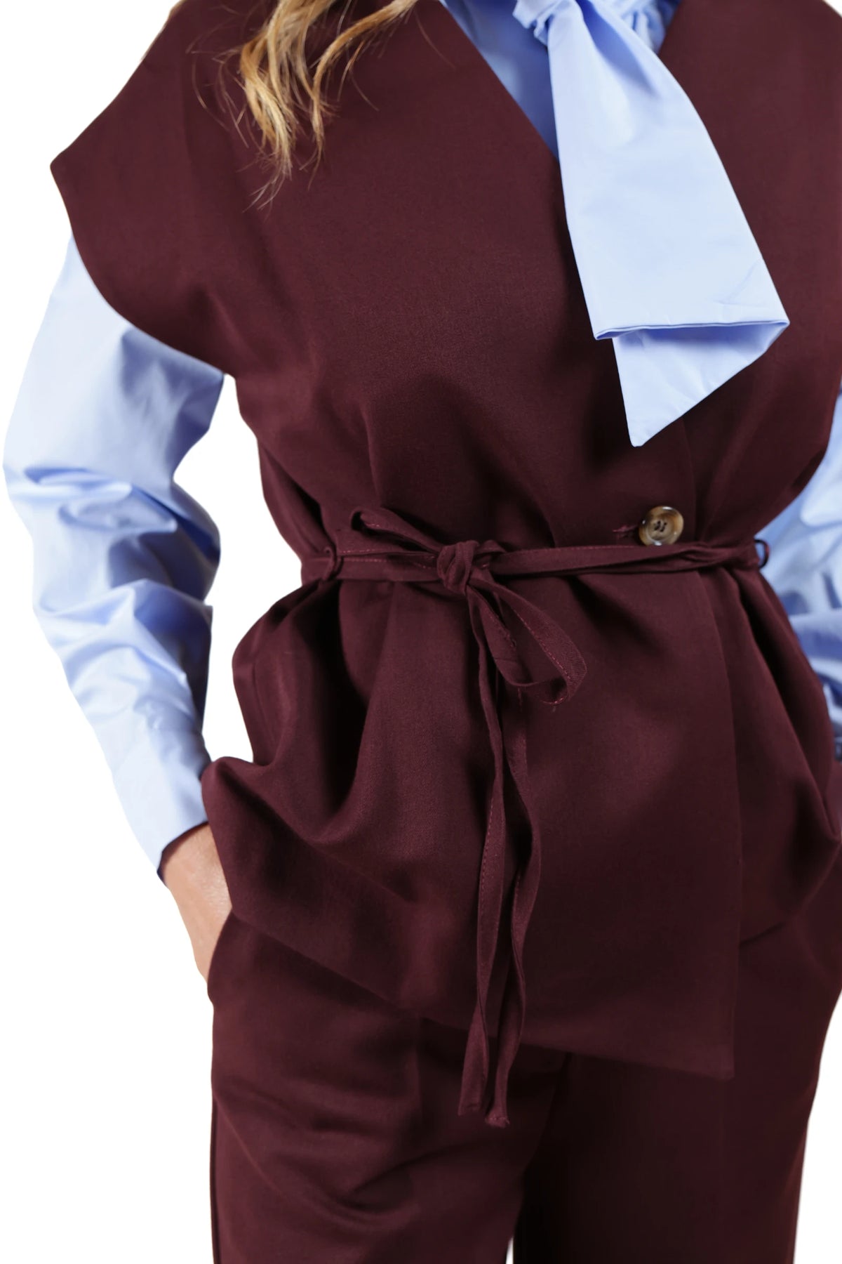 WERGA PERGA -COORDINATO GILET VINO
