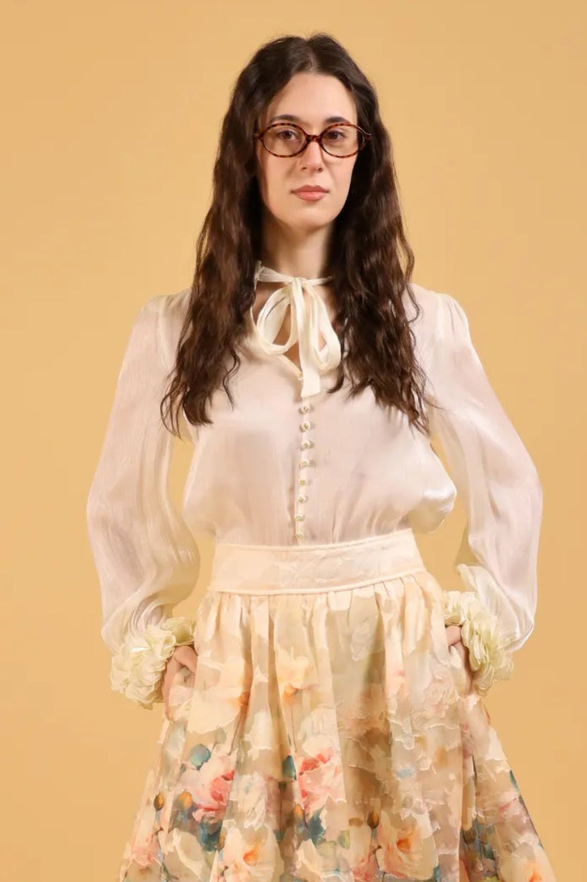 AMOSA-CHEMISE ROSE AVORIO