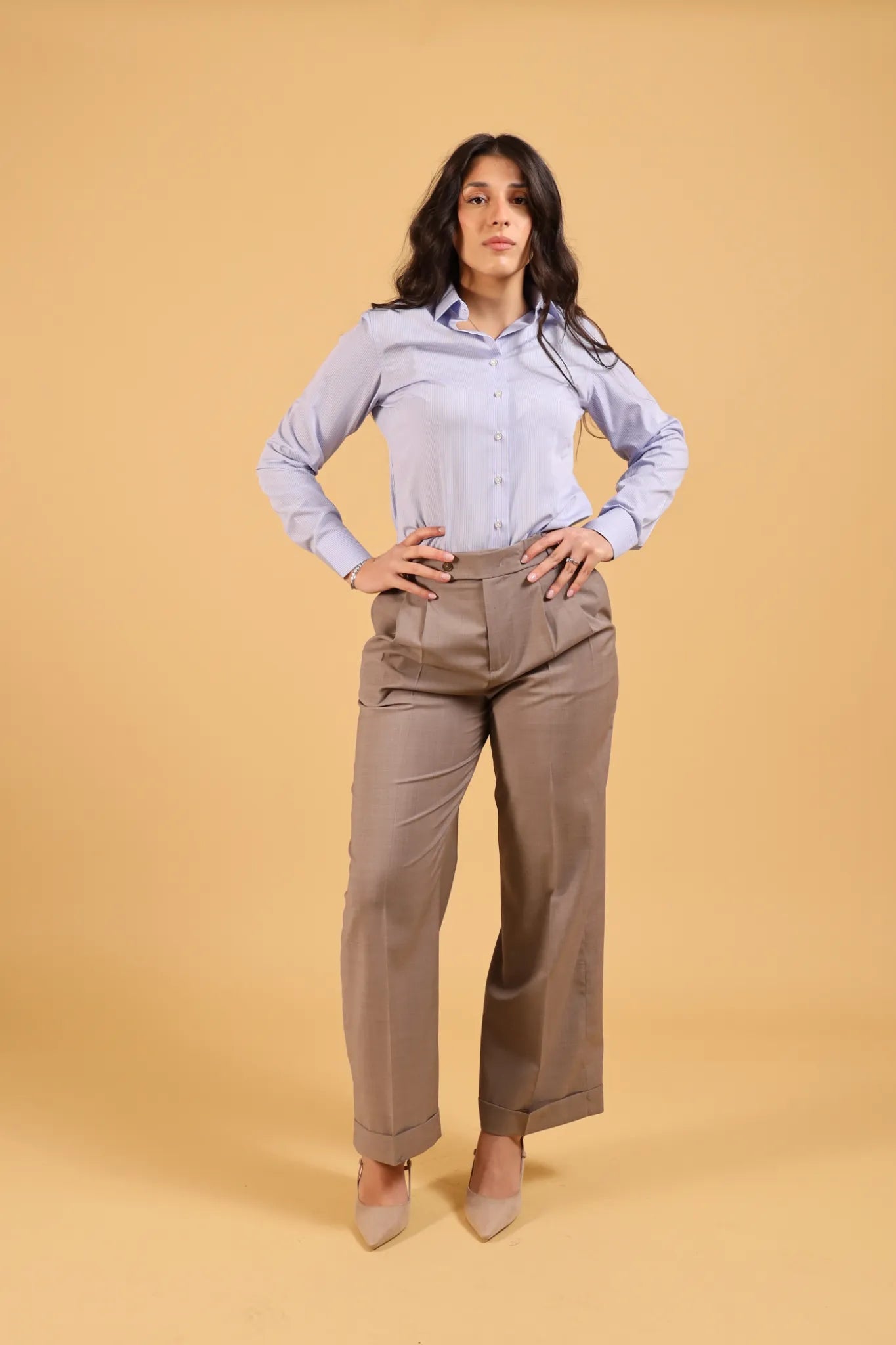 BRIGLIA 1949- WHITE PANTS NOCCIOLA