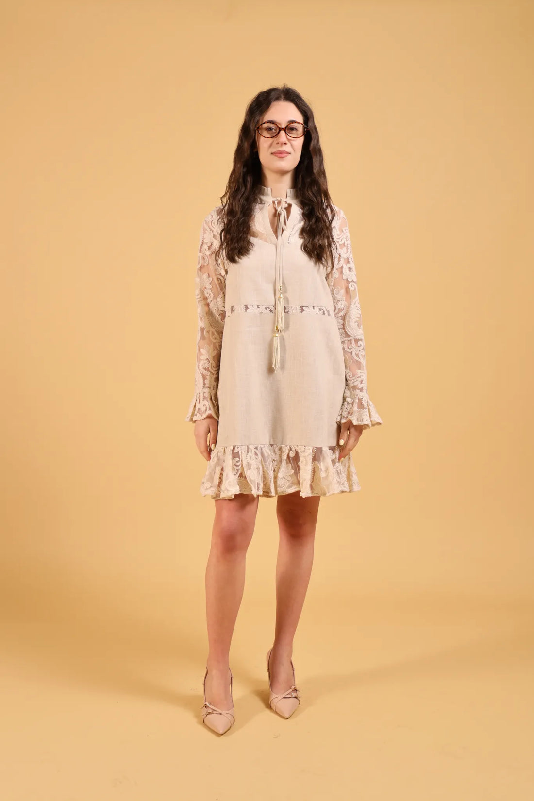 AMOSA-ABITO MACRAMè BEIGE