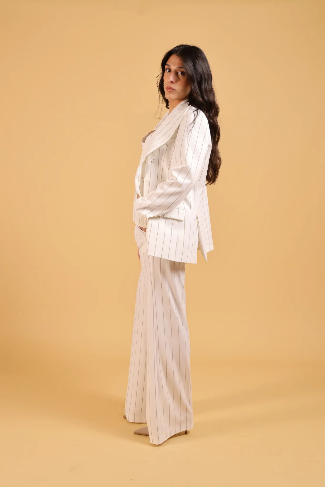 MAISON REBECCA-TAILLEUR 3 PEZZI RIGA CAMMELLO