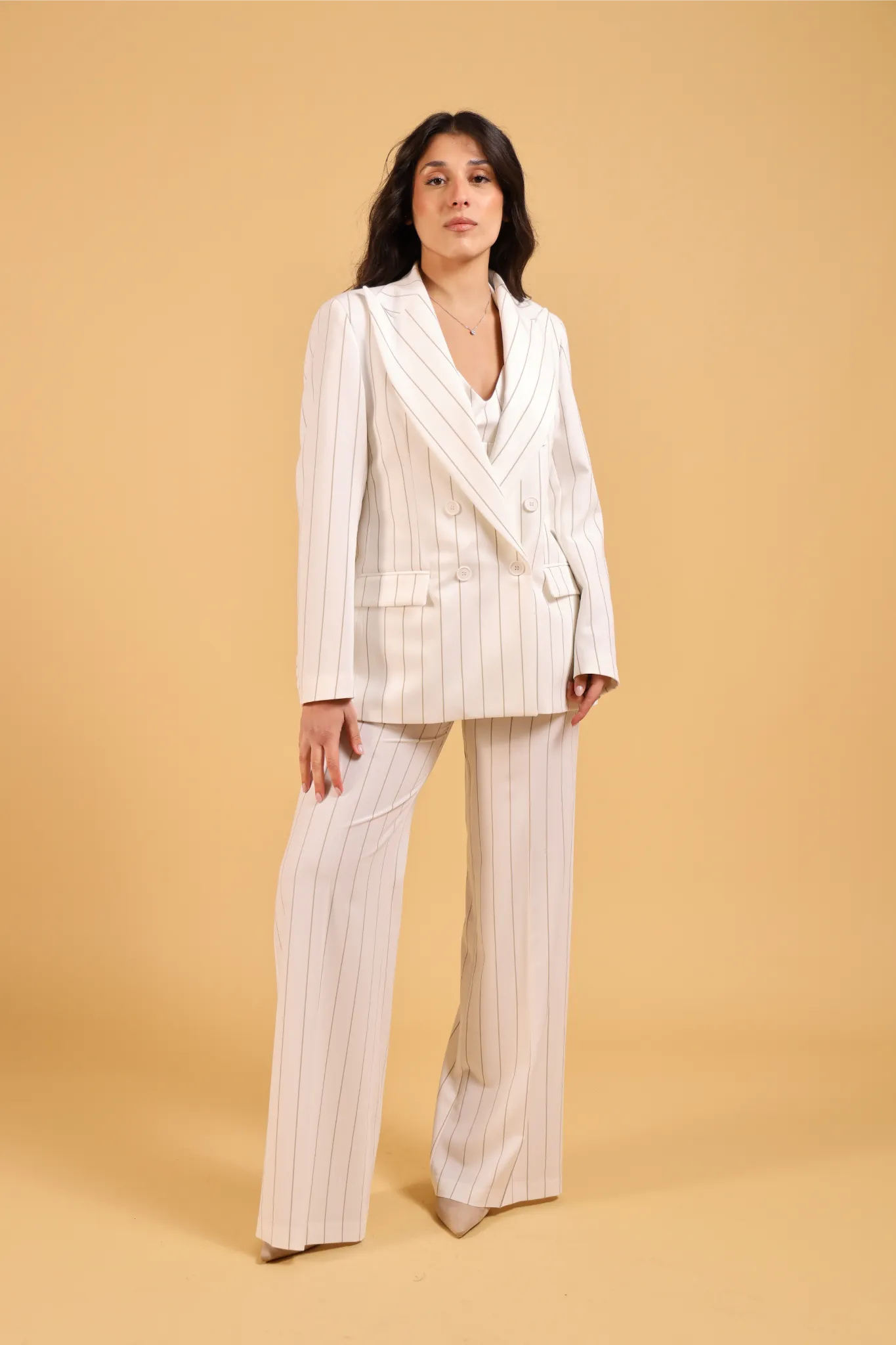 MAISON REBECCA-TAILLEUR 3 PEZZI RIGA CAMMELLO