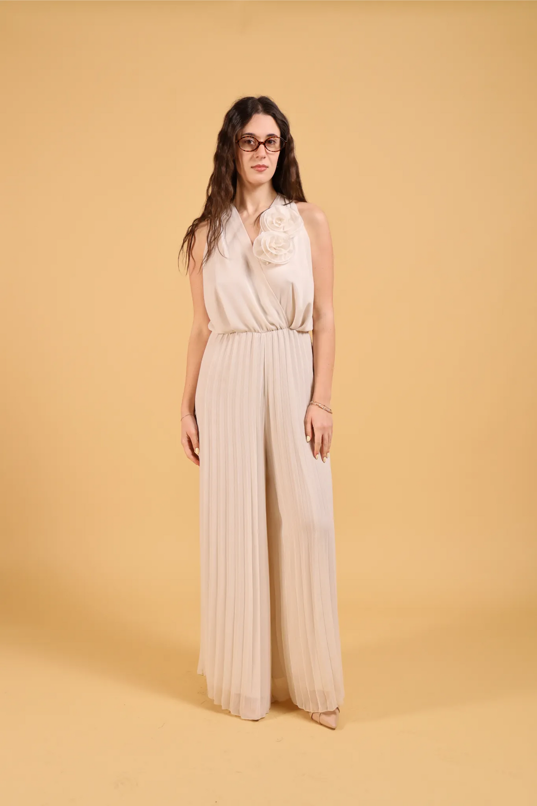MAISON REBECCA-JUMPSUIT  ROSE PLISSE&