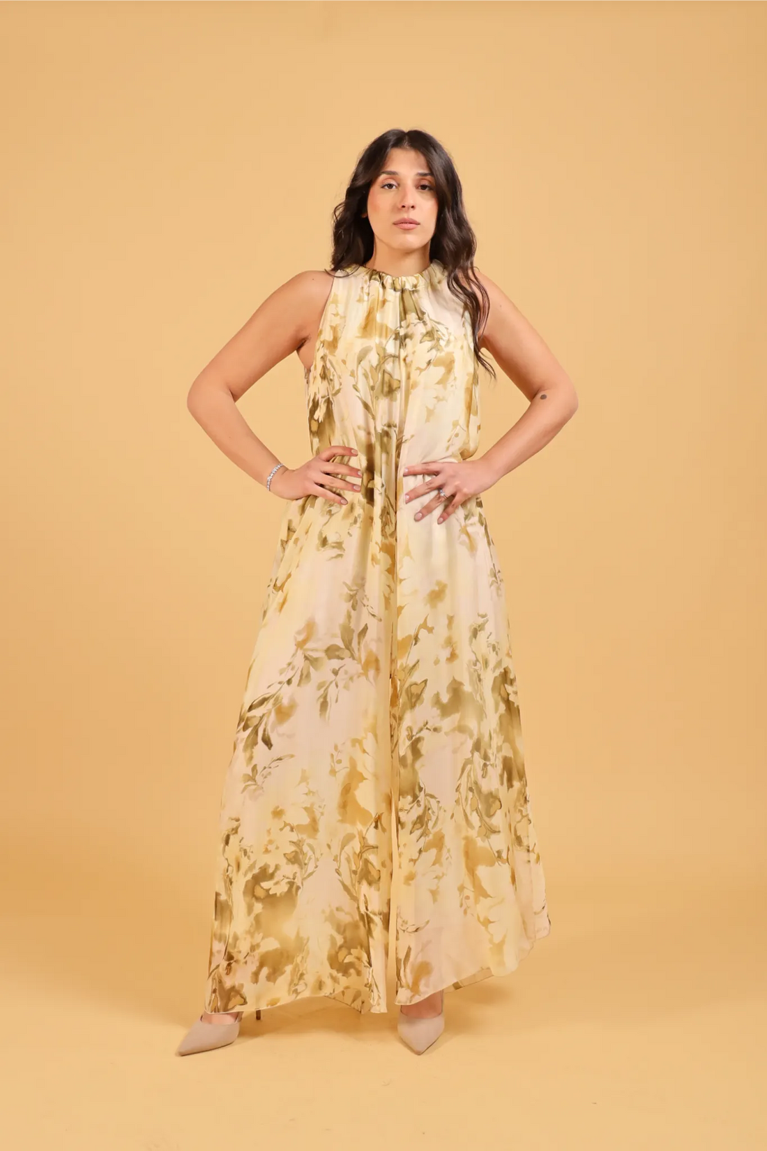 MAISON REBECCA-JUMPSUIT YELLOW FLOWER