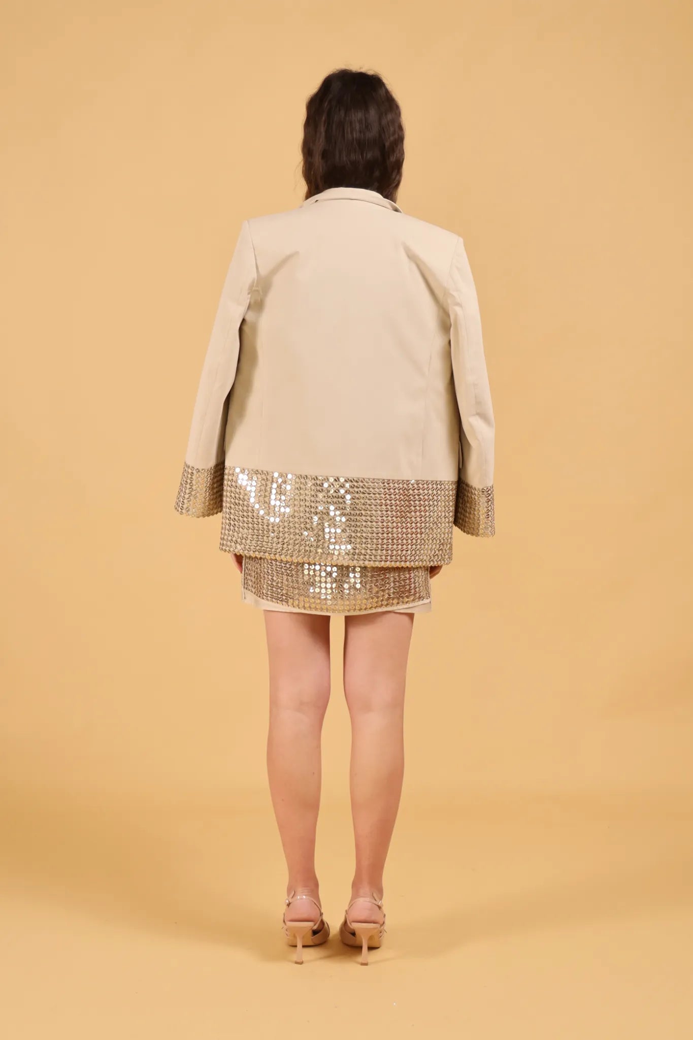 ISABELLE BLANCHE-BLAZER PAIETTE ORO