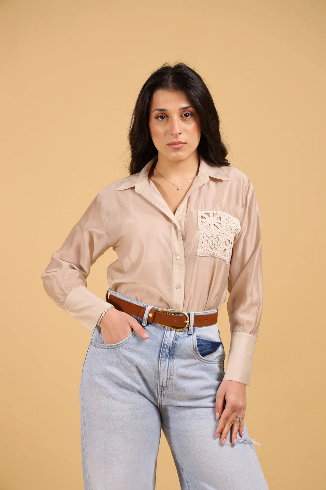 ATOS LOMBARDINI -CHEMISE TASCA RICAMO