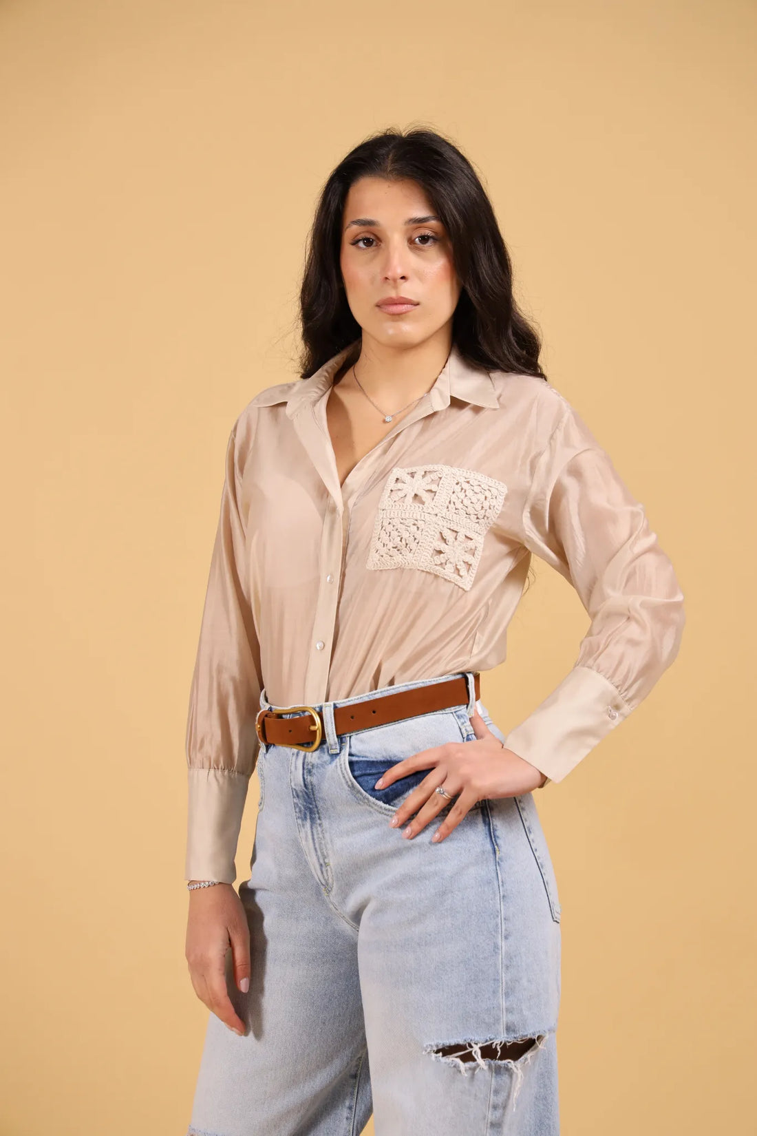 ATOS LOMBARDINI -CHEMISE TASCA RICAMO