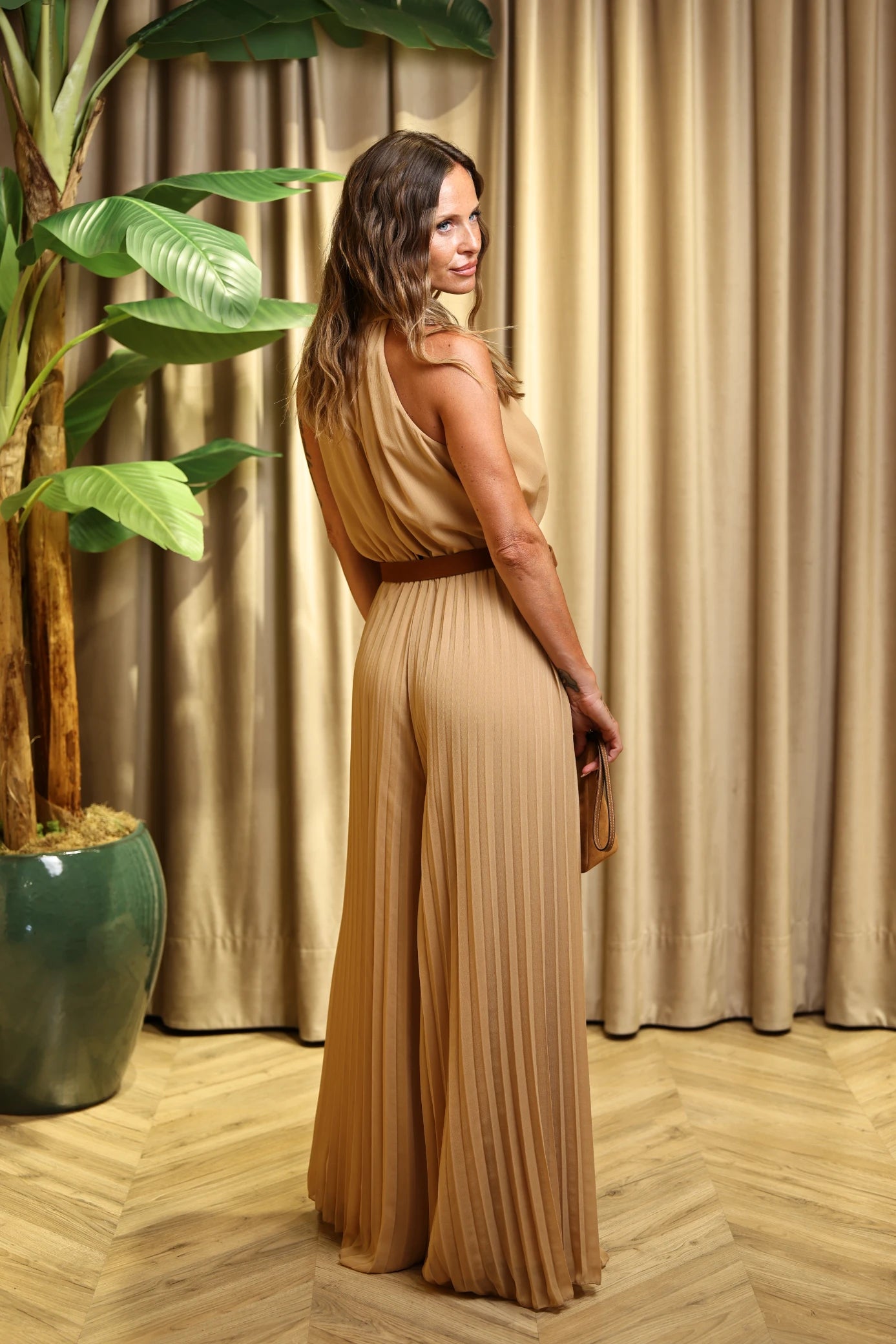MAISON REBECCA-JUMPSUIT ROSE PLISSE&
