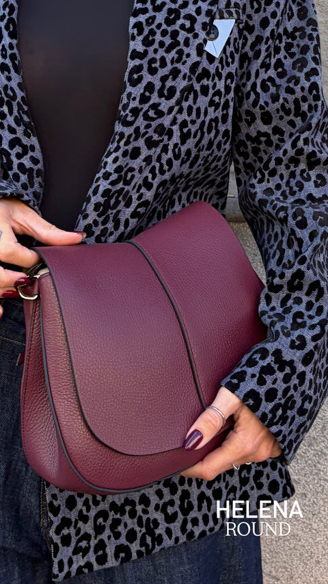 Borsa Helena Round Bordeaux Big