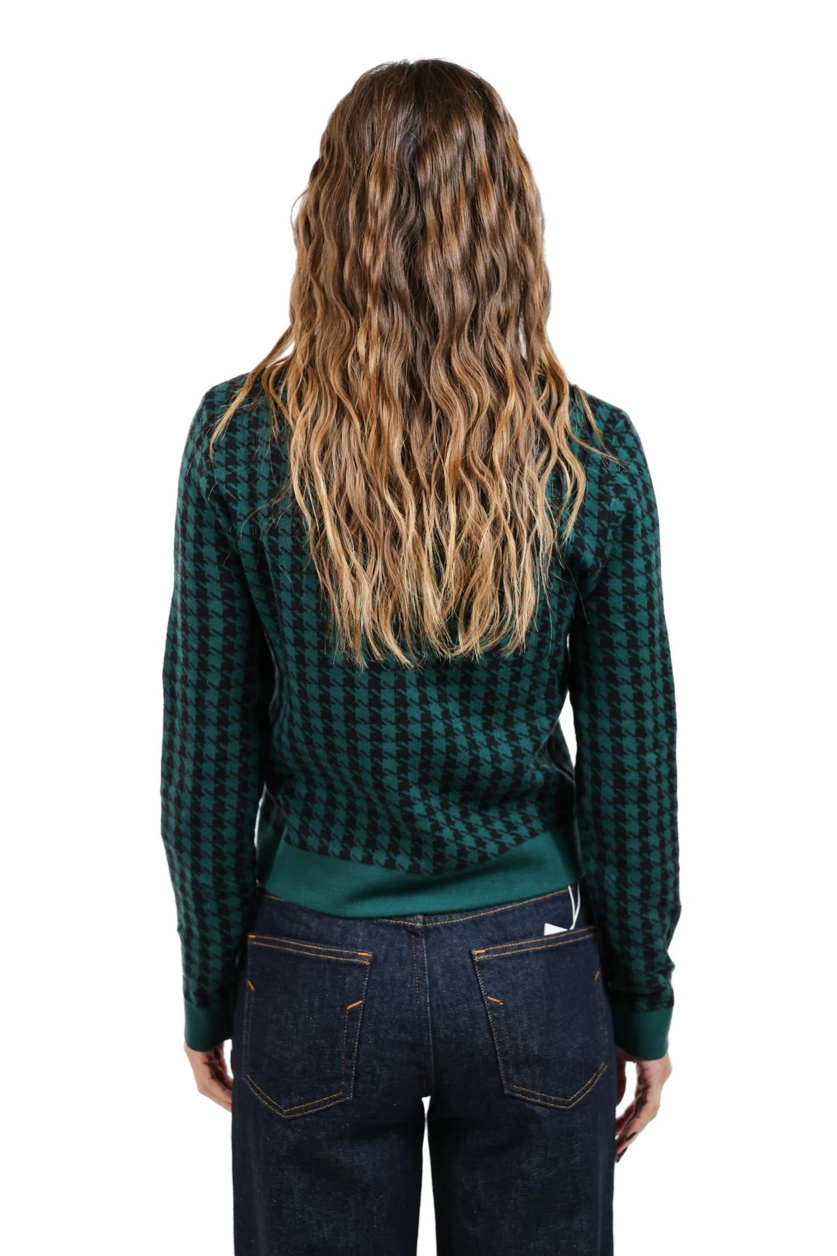 TM- POLO AURA 5092 PIED DE POULE VERDE