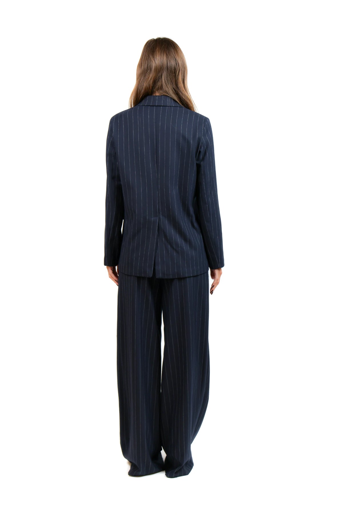 AL-TAILLEUR GIACCA MONOPETTO  BLU RIGATO