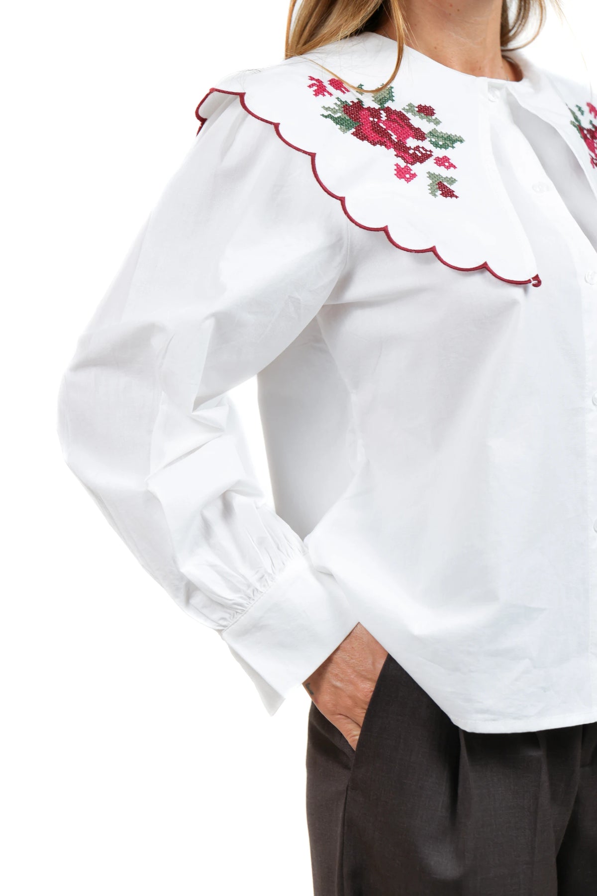 CHEMISE COLLO RICAMATO