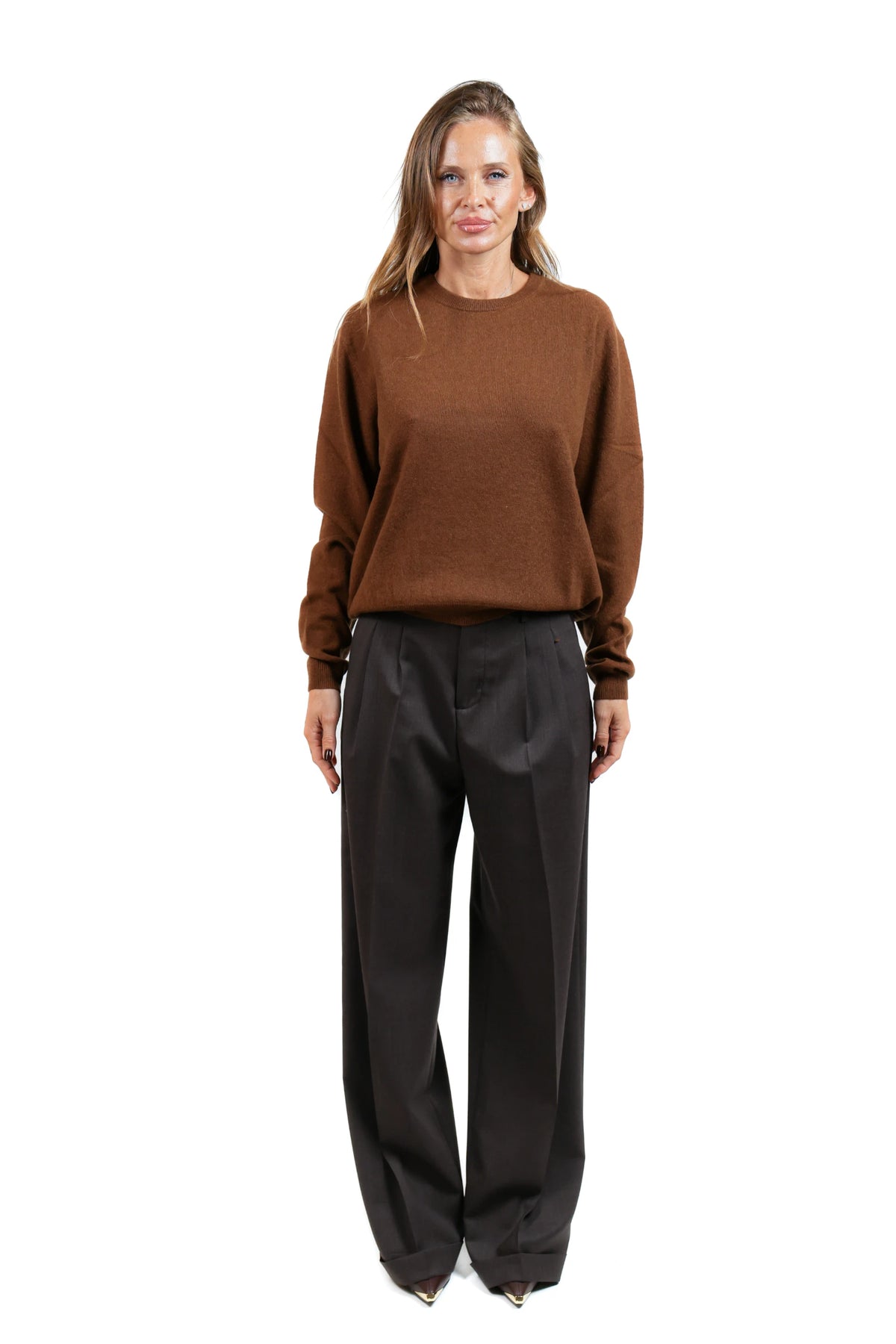 MAFERA26-PULL MERINO GIROCOLLO CAMMELLO