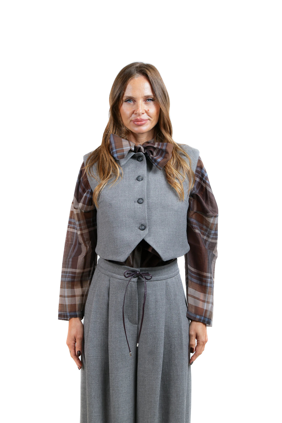 WELEBA/PELEBA-COORDINATO GILET GRIGIO