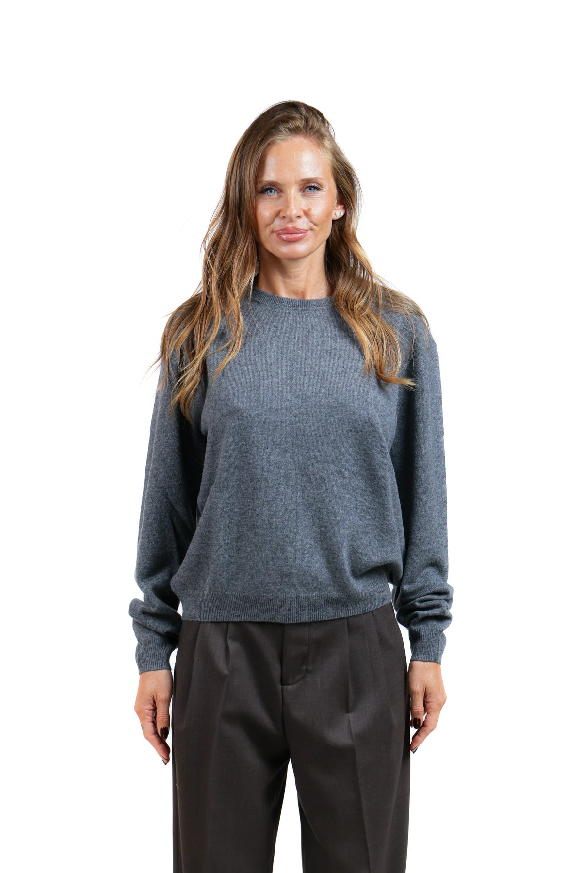 MAFERA26-PULL MERINO GIROCOLLO GRIGIO