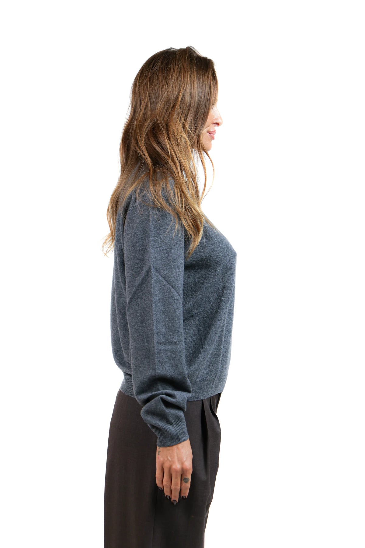 MAFERA26-PULL MERINO GIROCOLLO GRIGIO