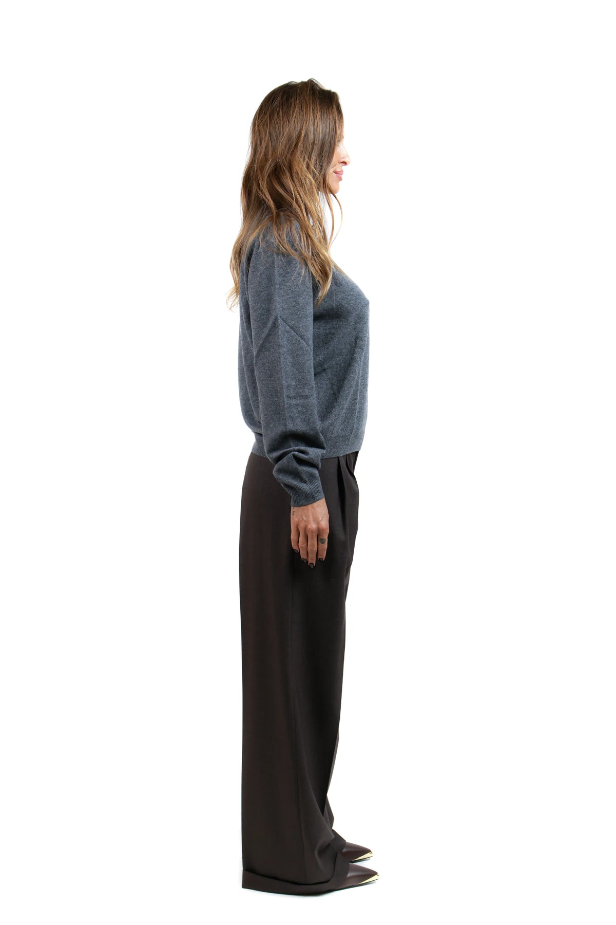 MAFERA26-PULL MERINO GIROCOLLO GRIGIO