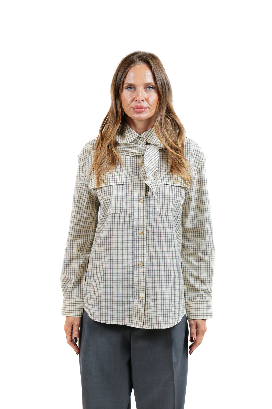 LEDA261-CAMICIA FOULARD