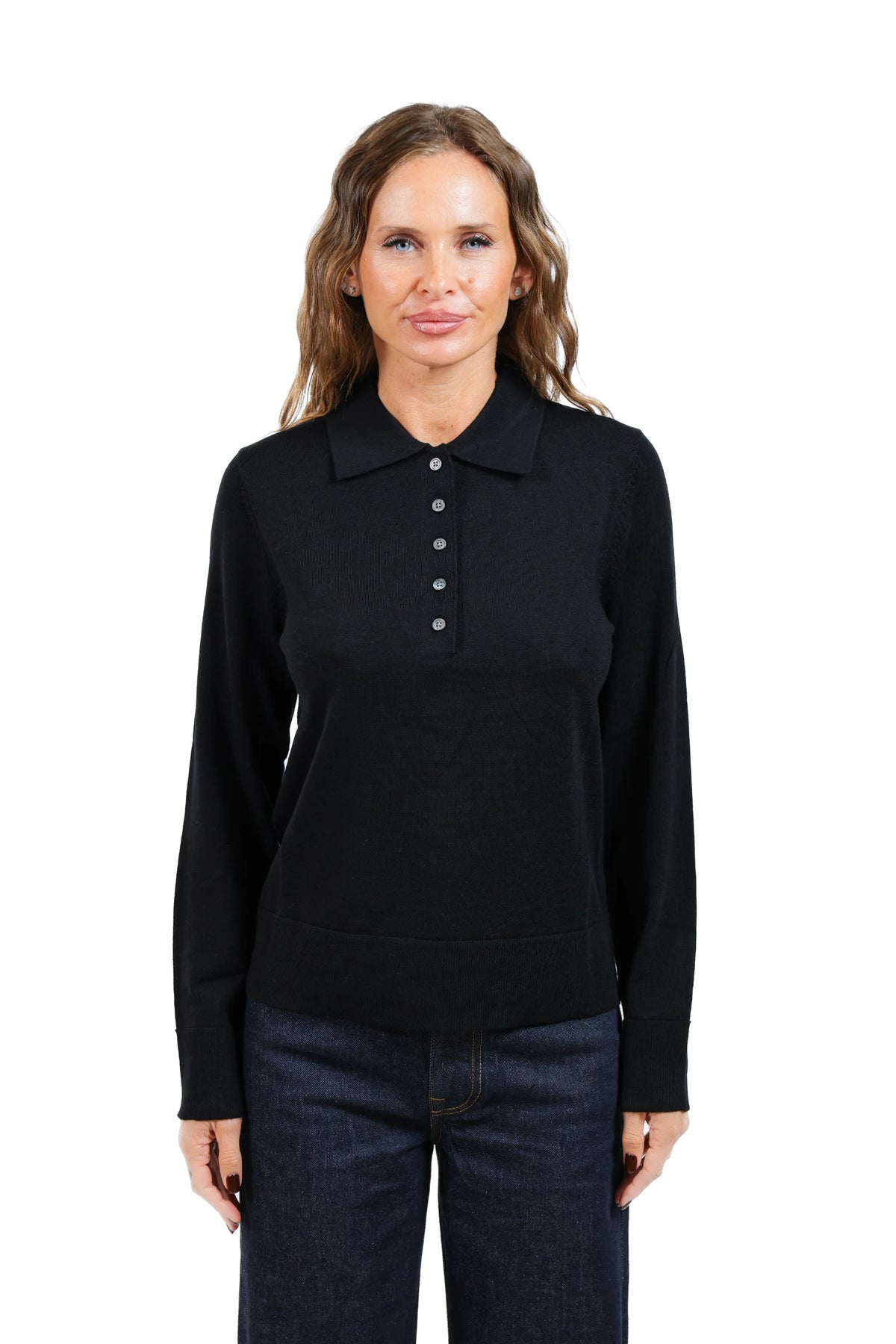 THEA-POLO LANA MERINO NERA