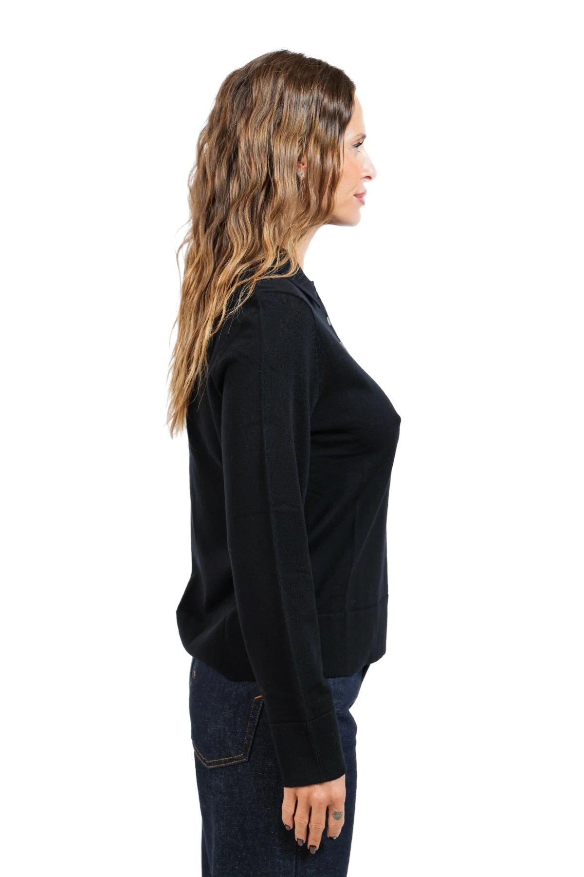 THEA-POLO LANA MERINO NERA