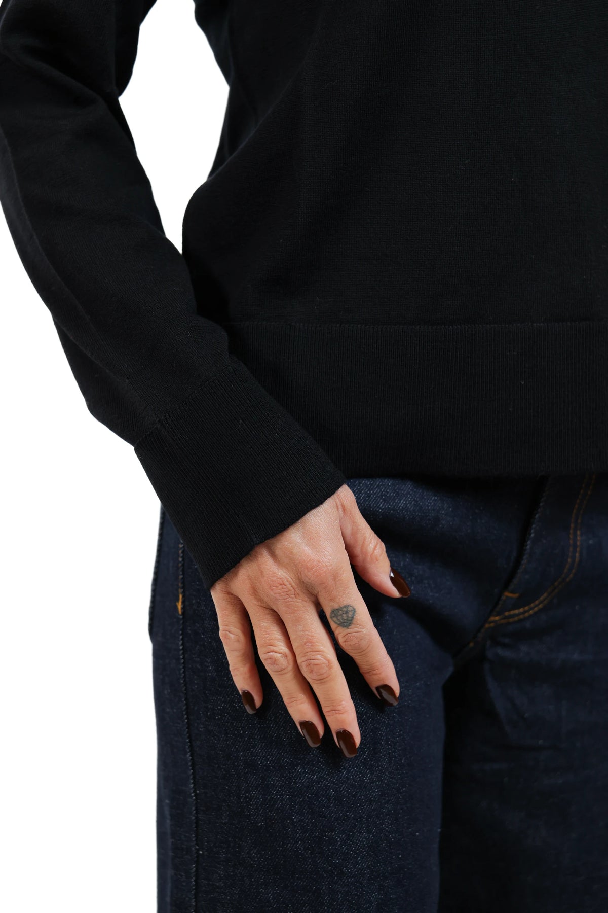 THEA-POLO LANA MERINO NERA