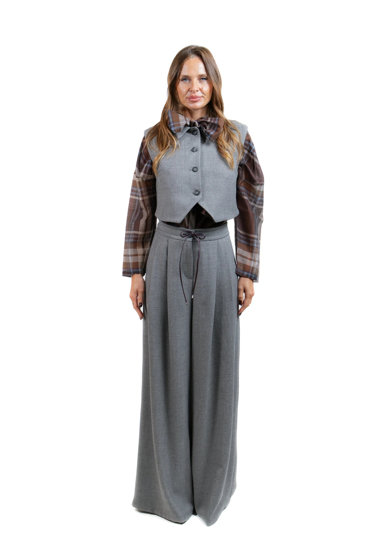 WELEBA/PELEBA-COORDINATO GILET GRIGIO