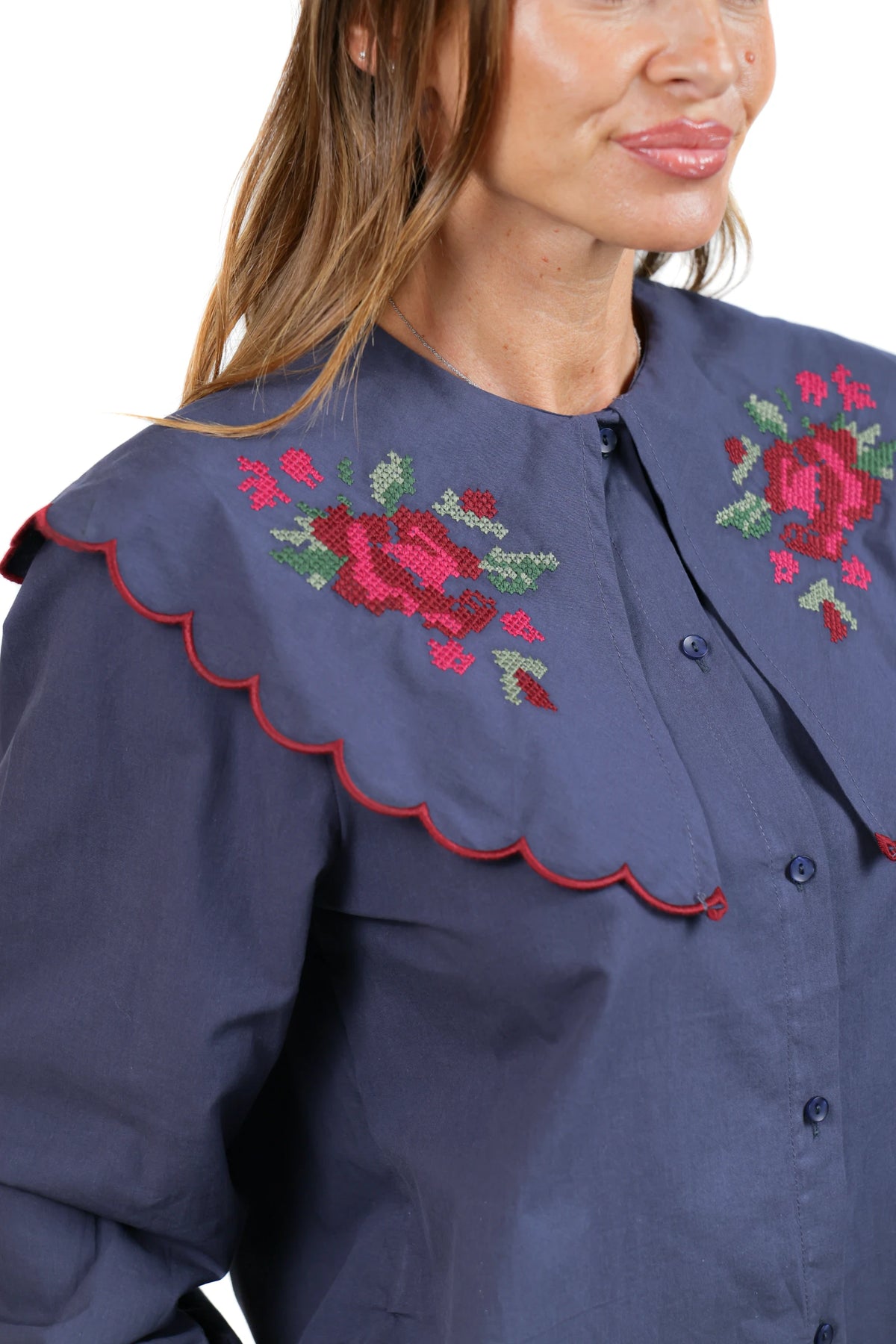 CHEMISE COLLO RICAMATO